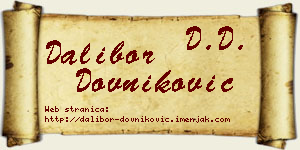Dalibor Dovniković vizit kartica